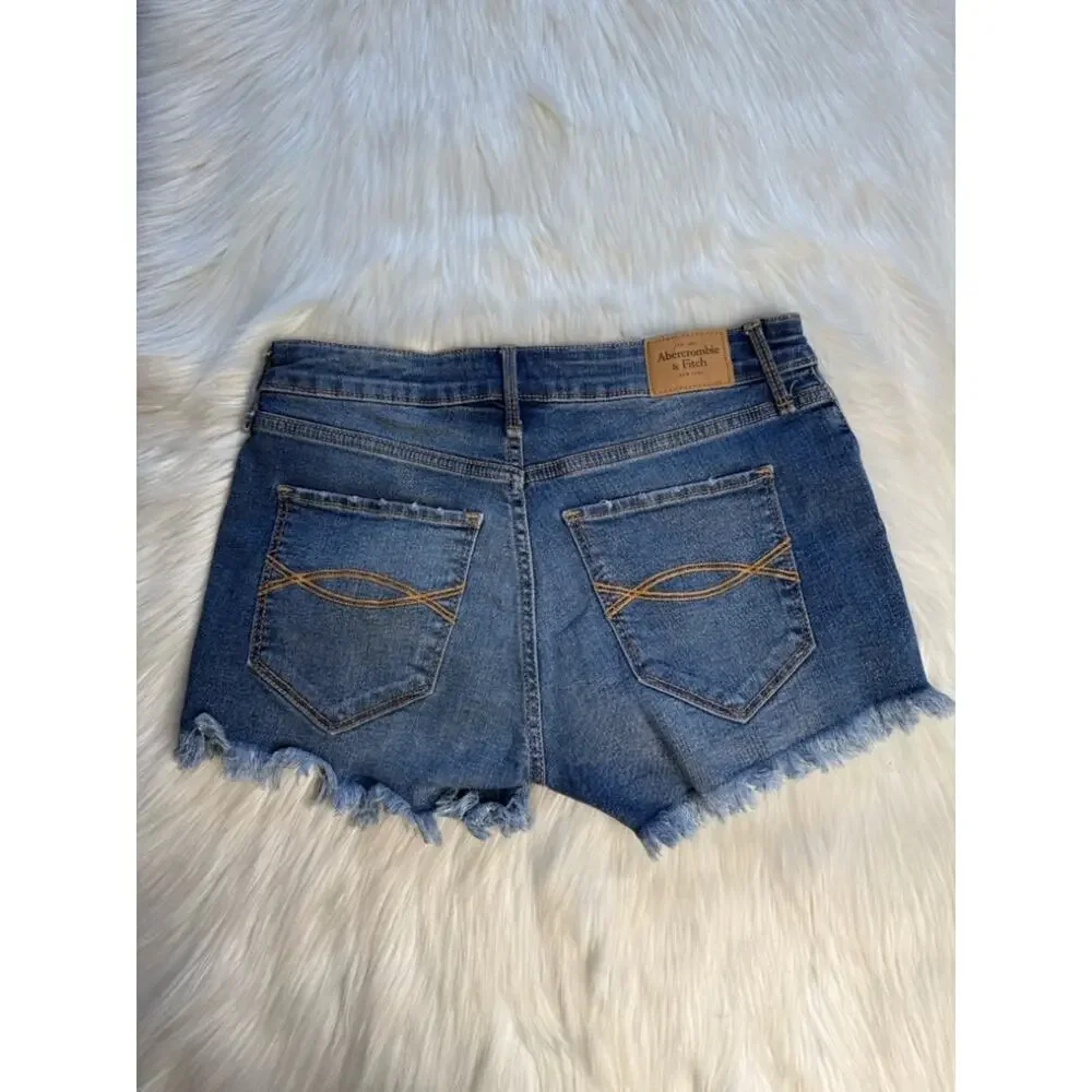 Abercrombie Distressed Y2K Denim Cut Offs